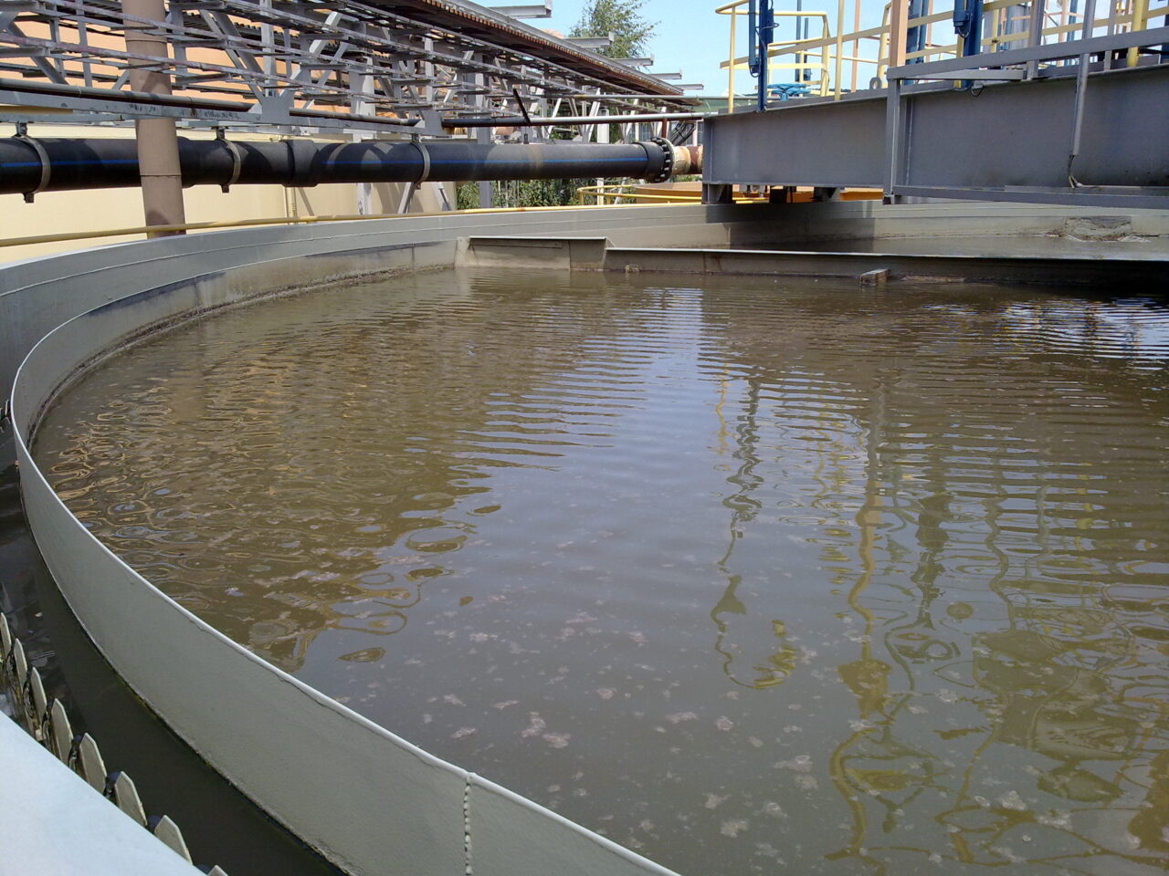 Mixing basin at pharmaceutical plant