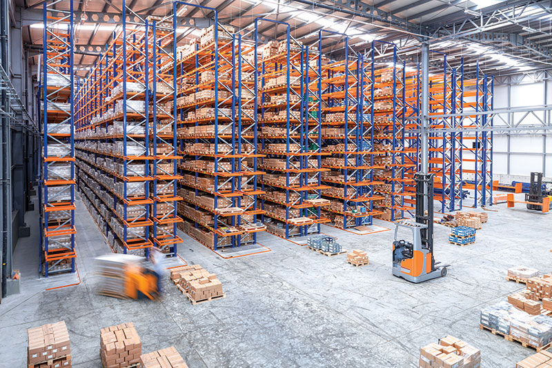 Example of the interior of a warehouse