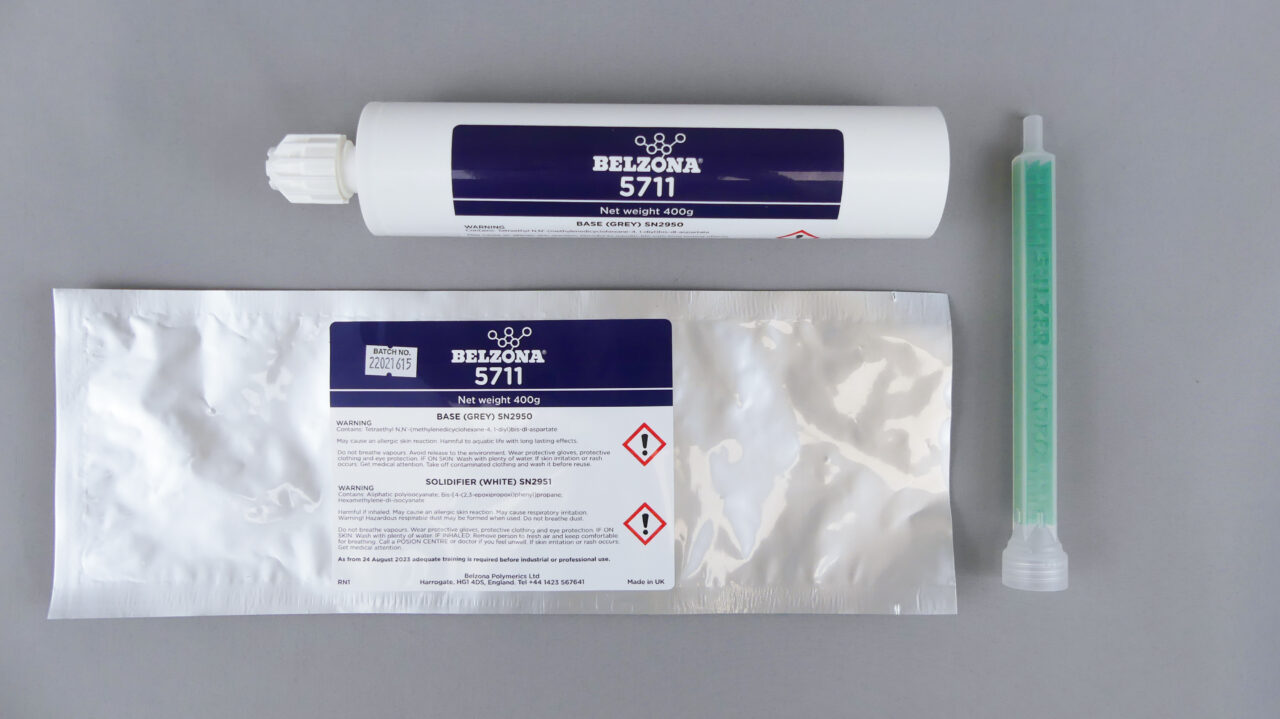 Belzona 5711 cartridge packaging facilitates a fast and simple application procedure