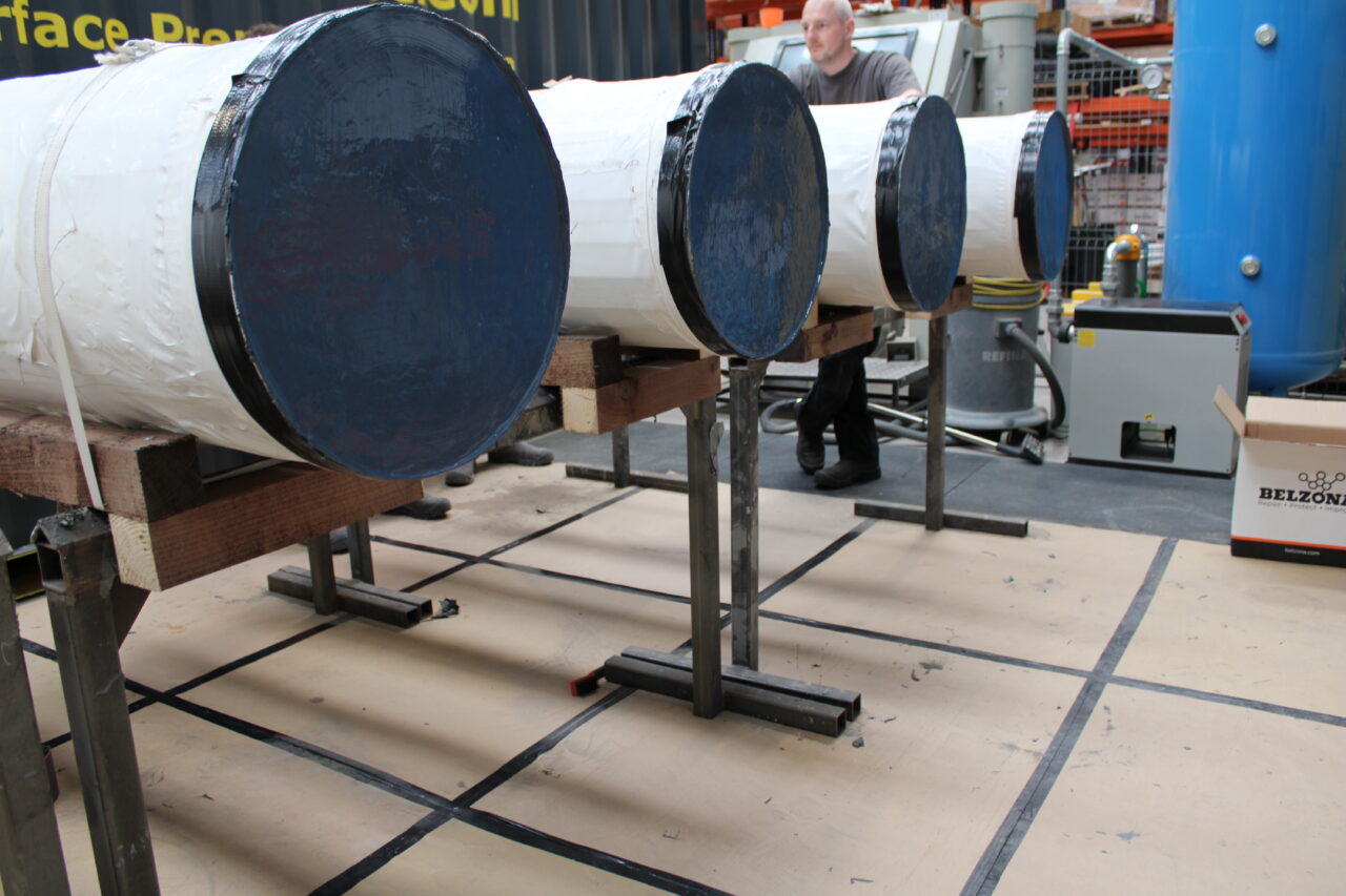 Application of Belzona industrial coating Belzona 1321 (Ceramic S-Metal)