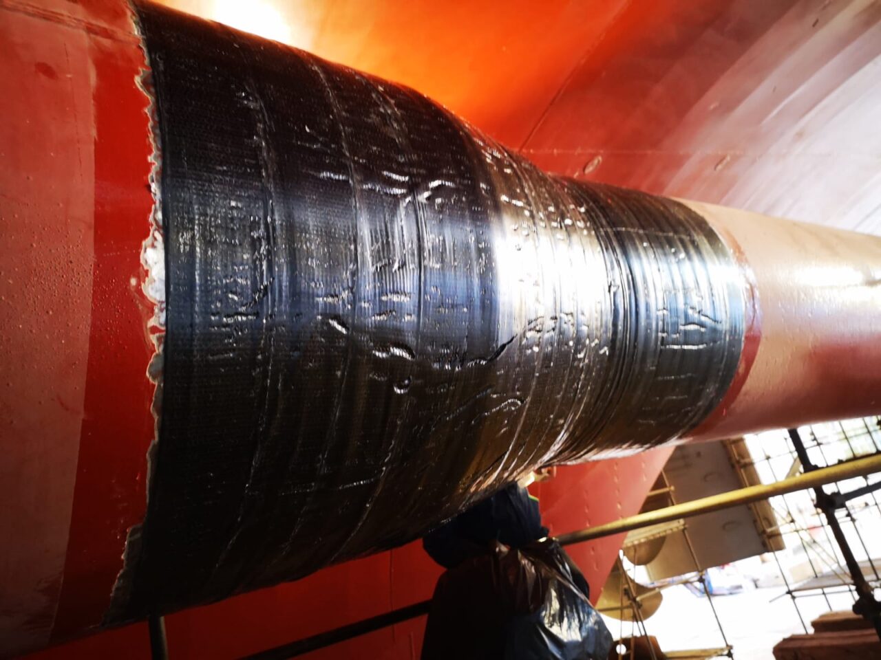 Completed Pipe Wrap Installation