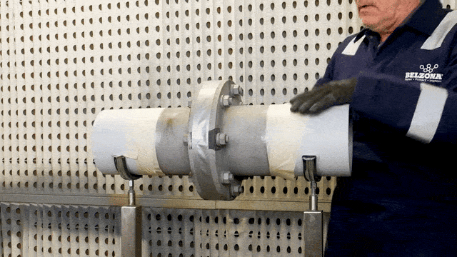 seal the gap between the flange faces with tape