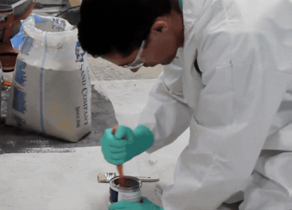 Remove all contaminants from the target concrete surface requiring epoxy coatings