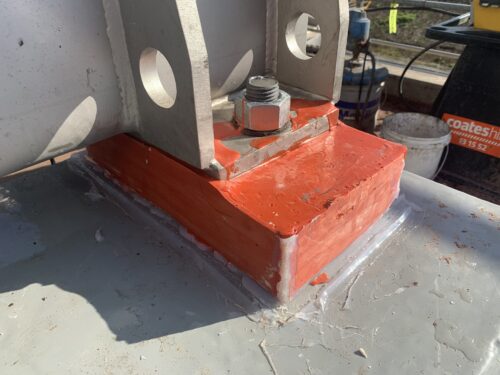 Shimming application with Belzona 7111