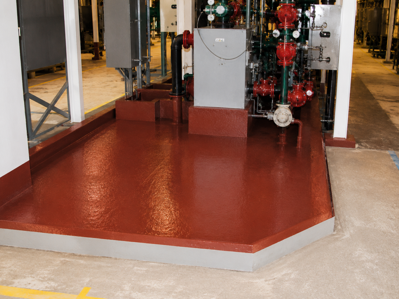 Concrete bund repaired and protected with Belzona 4000 Series systems. Image credit Belzona UK