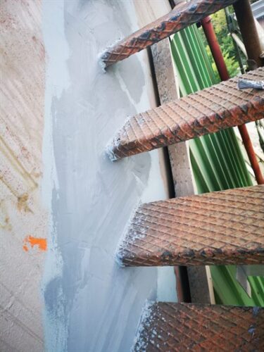 Structural repair of stairs bonded to a storage tank with Belzona 1161