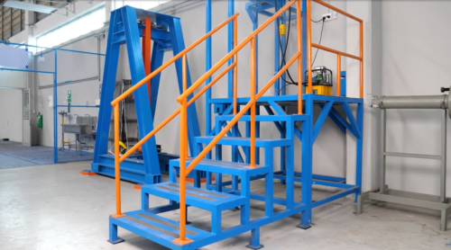 Handrails attached to stairs with Belzona 7311