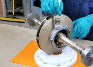Apply Belzona 1111 (Super Metal) to the impeller wear ring