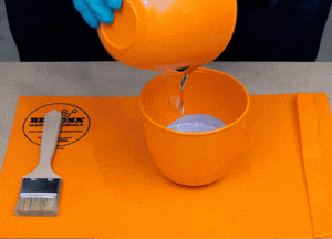 Mix Belzona 1341 (Supermetalglide), using 1 part Base to 1 part Solidifier by volume