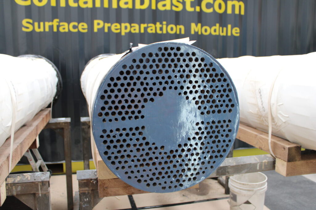 Intercambiador de calor reparado con Belzona